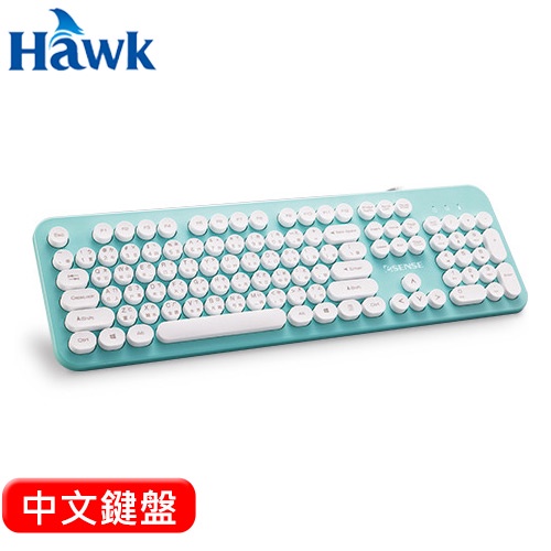 HAWK 逸盛 Esense 3700 復古圓形標準鍵盤 綠