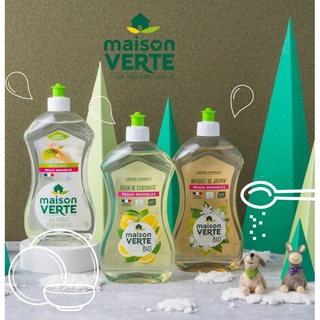 法國綠墅Maison Verte精油洗碗精500ml&薄荷檸檬750ml