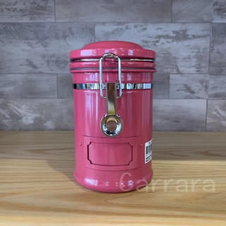 卡拉拉咖啡精品 日本寶馬牌 郵筒式密封罐 儲物罐 收納罐 900cc 桃紅