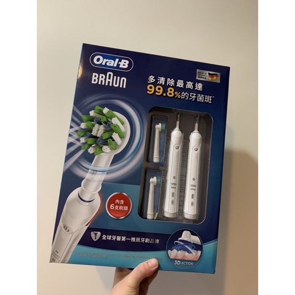 ［好市多商品代購］Oral B 百靈3D電動牙刷兩入組（含六刷頭）