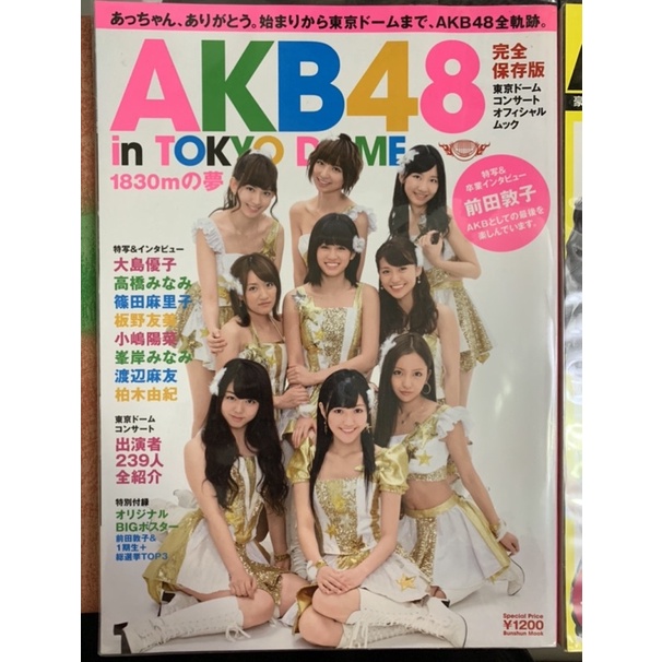 AKB48 公式書2012無海報（總選舉、猜拳大會、1830mの夢）加贈 山本彩寫真書（附雙面海報）阿部瑪利亞