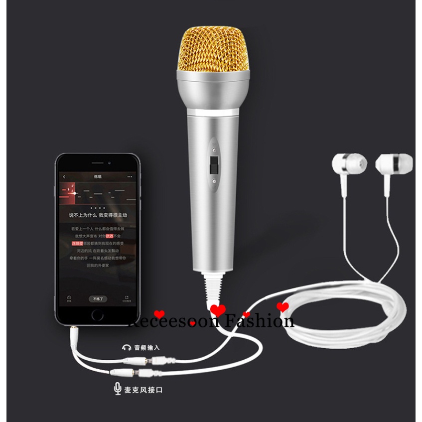 【現貨】·🔺Microphone Karaoke Handheld Headset Wired Mic Porta