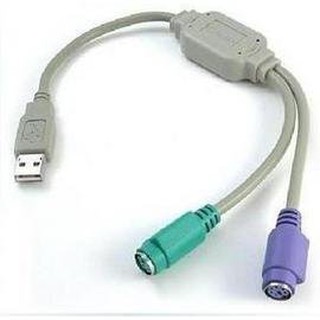 USB轉PS2轉接線 一個USB轉換成鍵盤 / 滑鼠轉換線 (PS2)