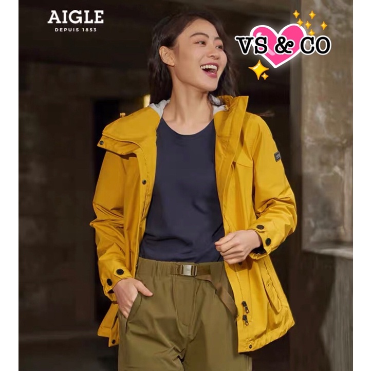 💖VS &amp; CO💖歐洲outlet代購 Aigle 艾高Gotex縮腰防風防水中長版風衣外套 可當雨衣 中長版風衣外套