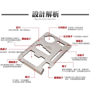 軍刀卡 多功能瑞士軍刀卡 萬用工具卡/不銹鋼/救生卡/軍用卡/野外求生/露營/釣魚/登山/旅遊/居家/萬用工