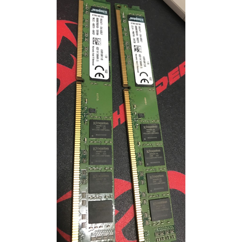 DDR3 1600 8G*2 金士頓 KINGSTON 桌上型 窄版 記憶體