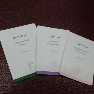 一包10元 innisfree 綠茶籽保濕精華 濟州櫻花亮顏霜 濟州寒蘭複合滋養霜 1ml