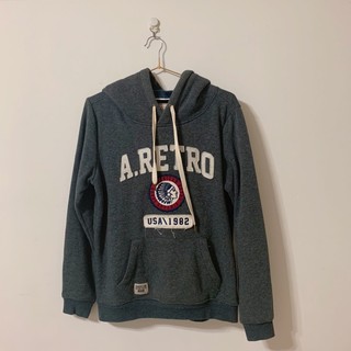 A.Retro 繡花刷毛帽T CACO 🧡Size M