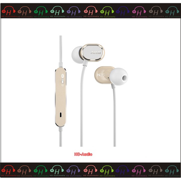 經典現貨🔥弘達影音多媒體 AKG N25 雙動圈 線控可通話 耳道式耳機 金色 手機耳機 小機身 公司貨