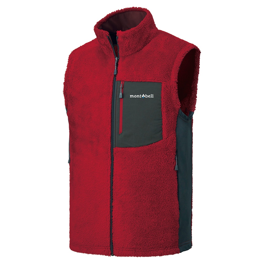 Mont Bell 男clima Air 刷毛背心 黑 紅no Bk Papri 蝦皮購物