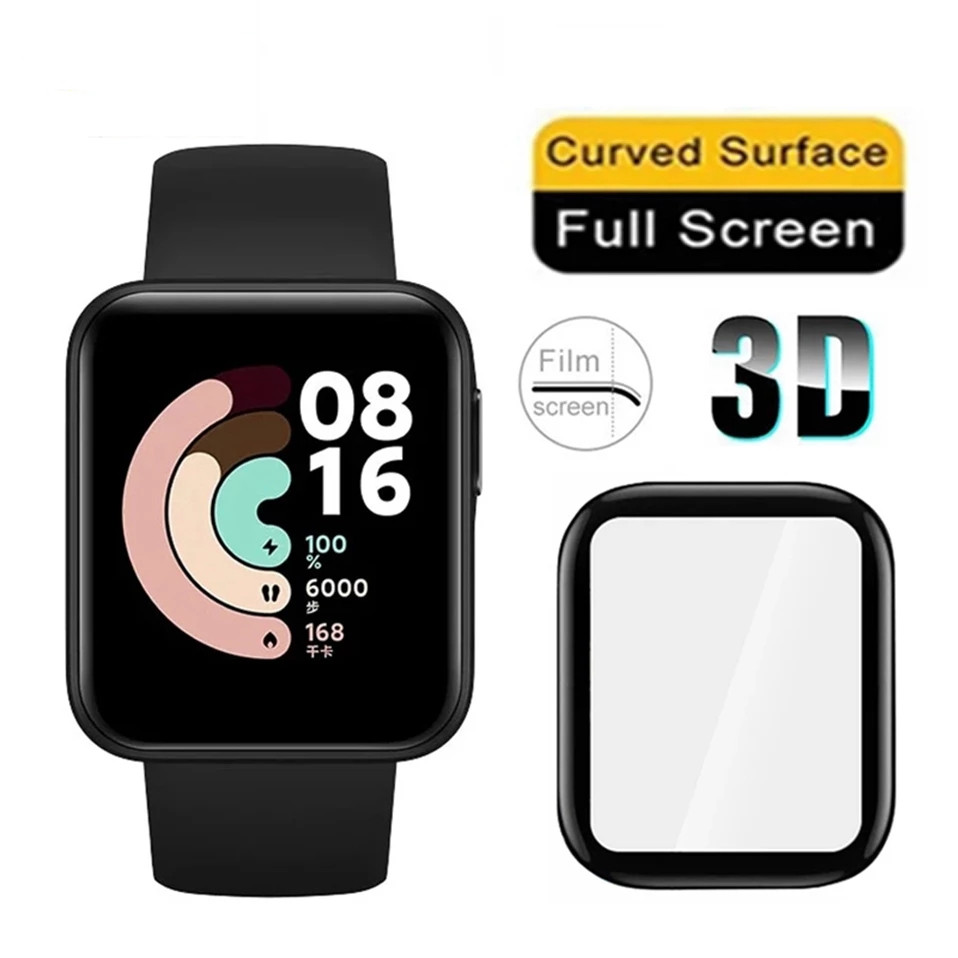 適用於小米手錶Mi watch lite手錶貼膜 3D曲面全屏保護膜 Redmi watch手錶膜 複合膜 防指紋高清膜