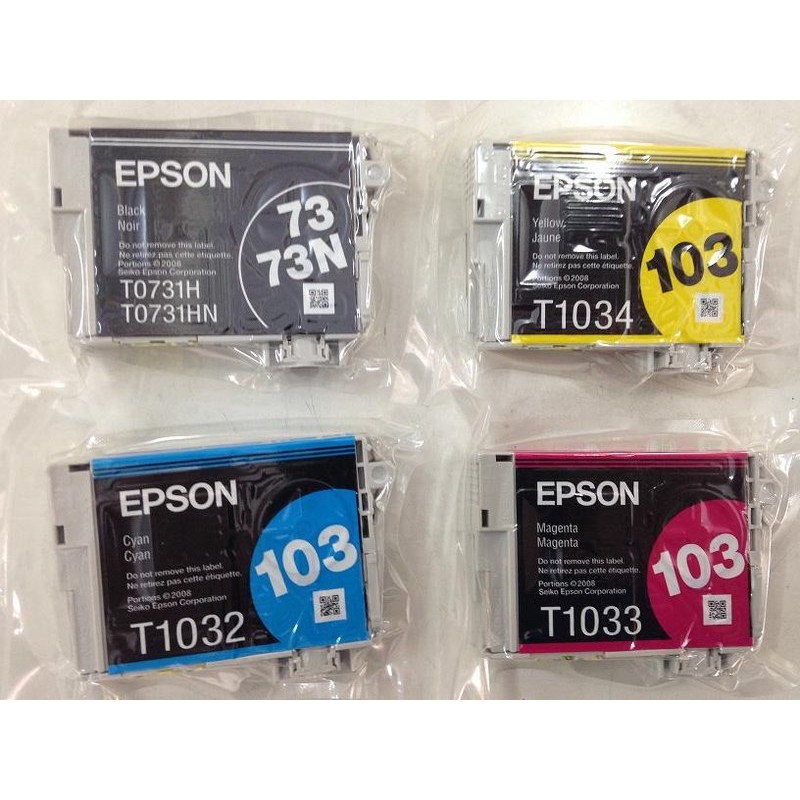 EPSON 73HN黑(高印量)+103高容量XL墨水匣T30/T40/TX600/TX550/TX610/T1100