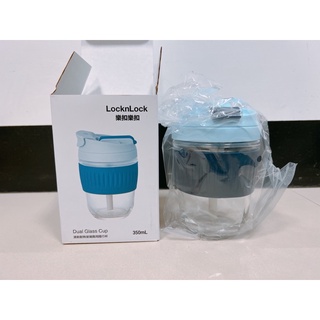 樂扣樂扣-北歐風兩用耐熱玻璃隨行杯350ml（海軍藍）