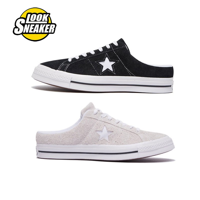 ✨免運✨韓國正品 Converse One Star Mule 白色 黑色 半拖鞋 懶人鞋 帆布鞋