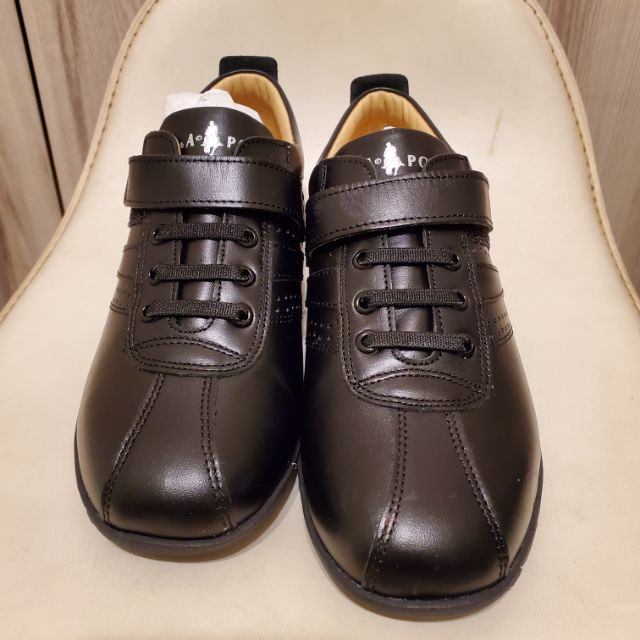 L&amp;A POLO黑色皮鞋