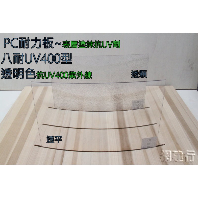 【UV400抗紫外線~耐用5年以上】 PC耐力板 透明平面 3mm 每才69元 防風 遮陽 PC板 ~新莊可自取