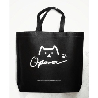 Qpower聯名✨植花刺青淡定貓環保提袋🐱禮品袋