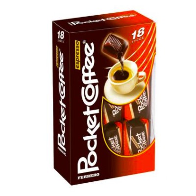 義大利 Ferrero pocket coffee口袋經典濃縮咖啡巧克力18粒.  季節限定. 預購