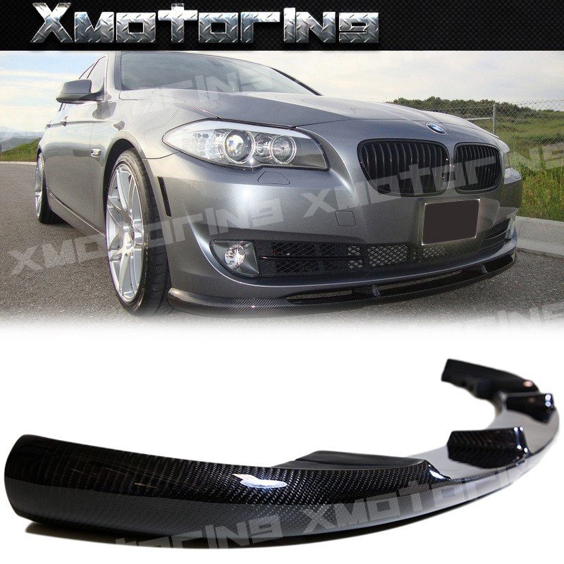 XM碳纖維精品 BMW 11-15 F10 F11 5系列 標準版原廠保桿用前下巴 #HM哈門款式 碳纖維材質