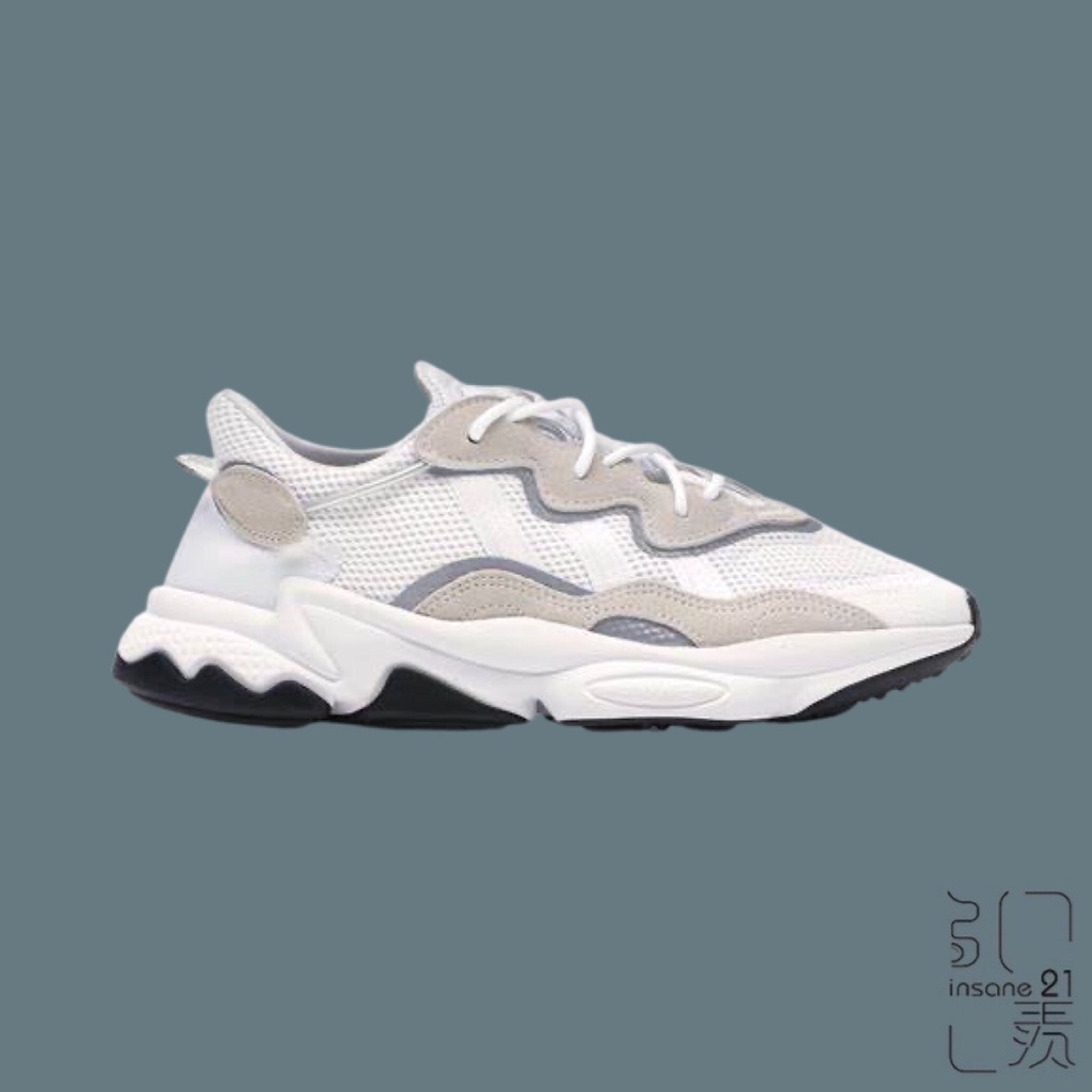 ADIDAS ORIGINALS OZWEEGO 全白 白灰 老爹鞋 EE6464【Insane-21】