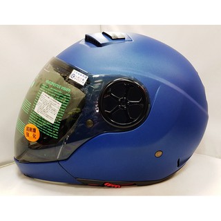 頭等大事安全帽 EVO 智同 外銷品牌LAUS JB-300 消光藍3/4罩 全罩可任意變換 超輕量化 雙鏡贈下巴+免運