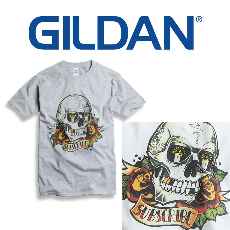 彩繪骷髏  Gildan 76000 印製原創Tee 寬鬆 純棉 圖T