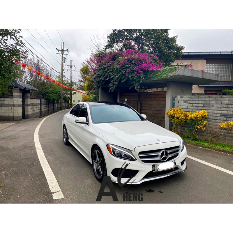 【FB搜尋桃園阿承】賓士 超人氣C300跑6萬 2015年 2.0CC 白色 二手車 中古車