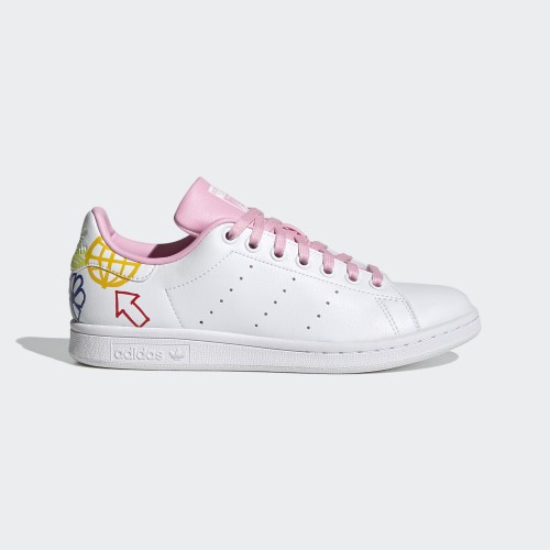 【小八】Adidas Stan Smith W White Pink 塗鴉 FX5680