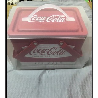 限量全新可口可樂Coca-Cola可提式收納鐵盒；售出不退；21*14公分