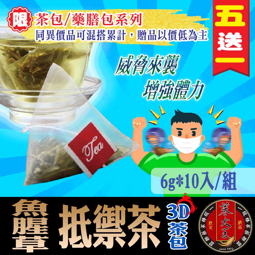 【蔘大王】魚腥草抵禦茶(6gX10包/組) 保護養身/每日防護/漢方花草茶/沖泡茶包《HB12》