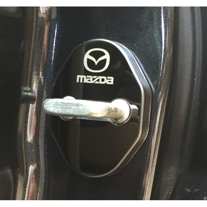 馬自達 Mazda 304不鏽鋼門鎖保護蓋 鈦黑款 Mazda 2 / 3 / 6 / CX-3 / CX-5