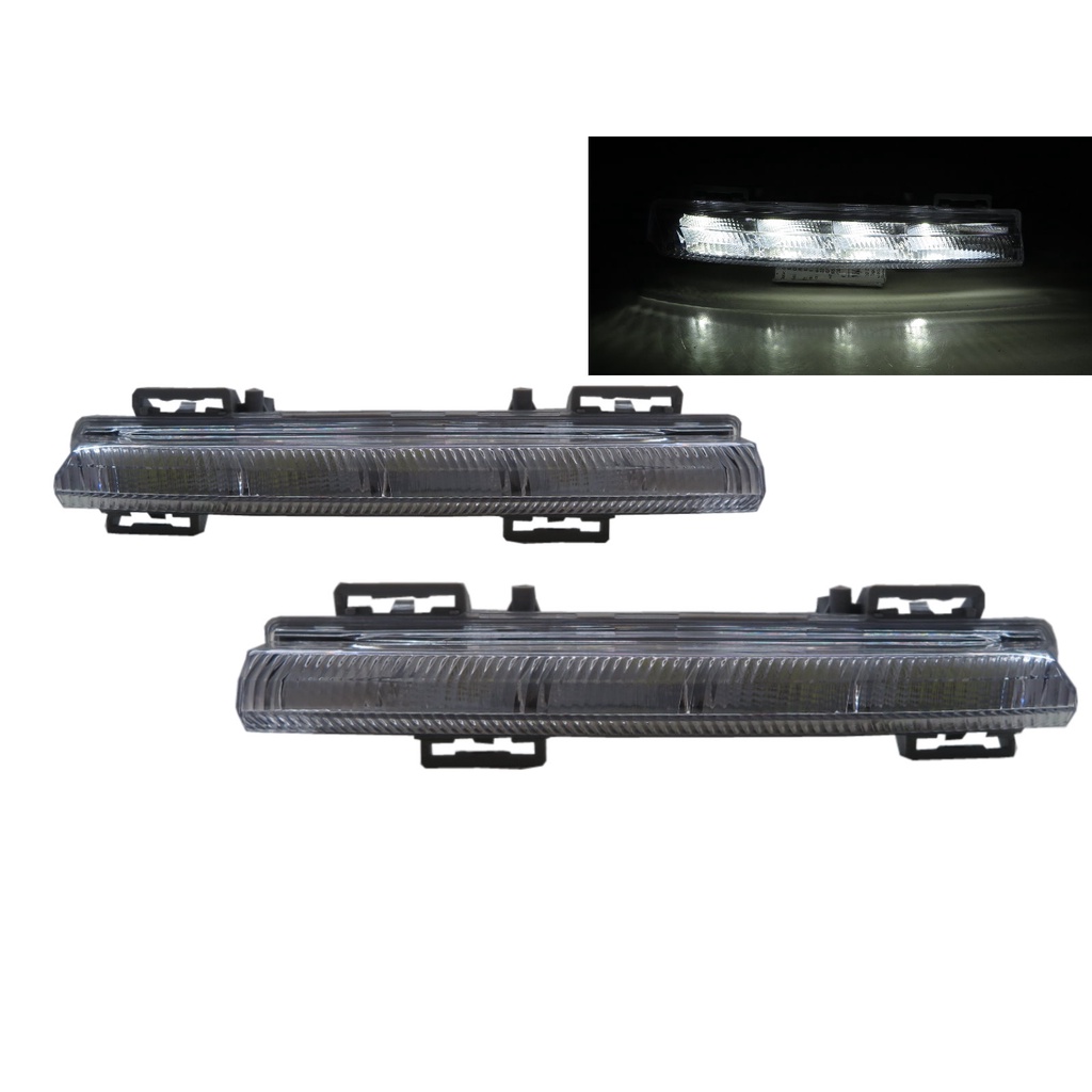 ﻿卡嗶車燈 適用於 Benz 賓士 C系列 W204 2007-2014 四/五門車 LED DRL晝行燈