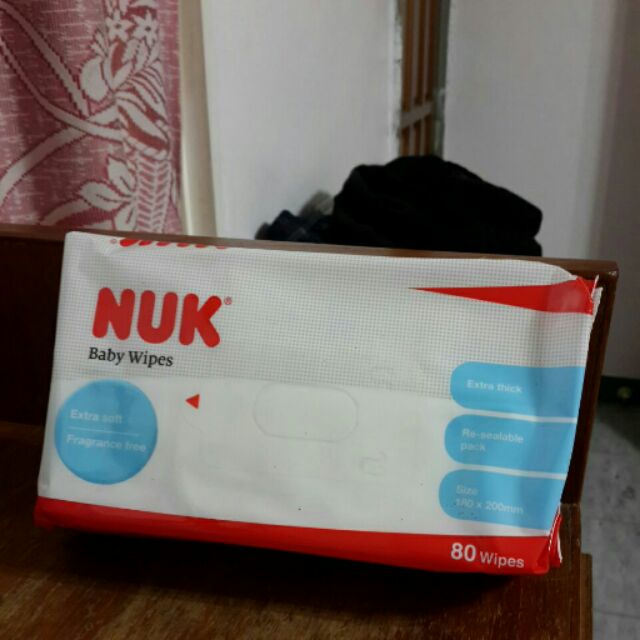 全新NUK 濕紙巾(80抽/包)6包