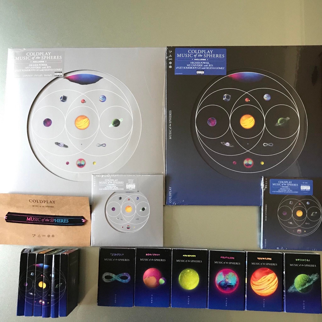 Coldplay 酷玩樂團 Music Of The Spheres 專輯/黑膠/彩膠/卡帶/錄音帶/手環