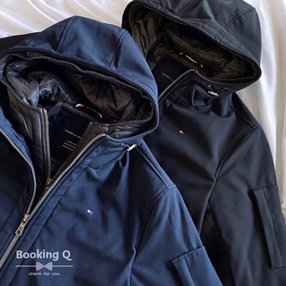 【BK】零碼XS/S出清 Tommy 男生外套 風衣外套 連帽外套 保暖外套 防風外套 防水 雙層設計 騎車不過風