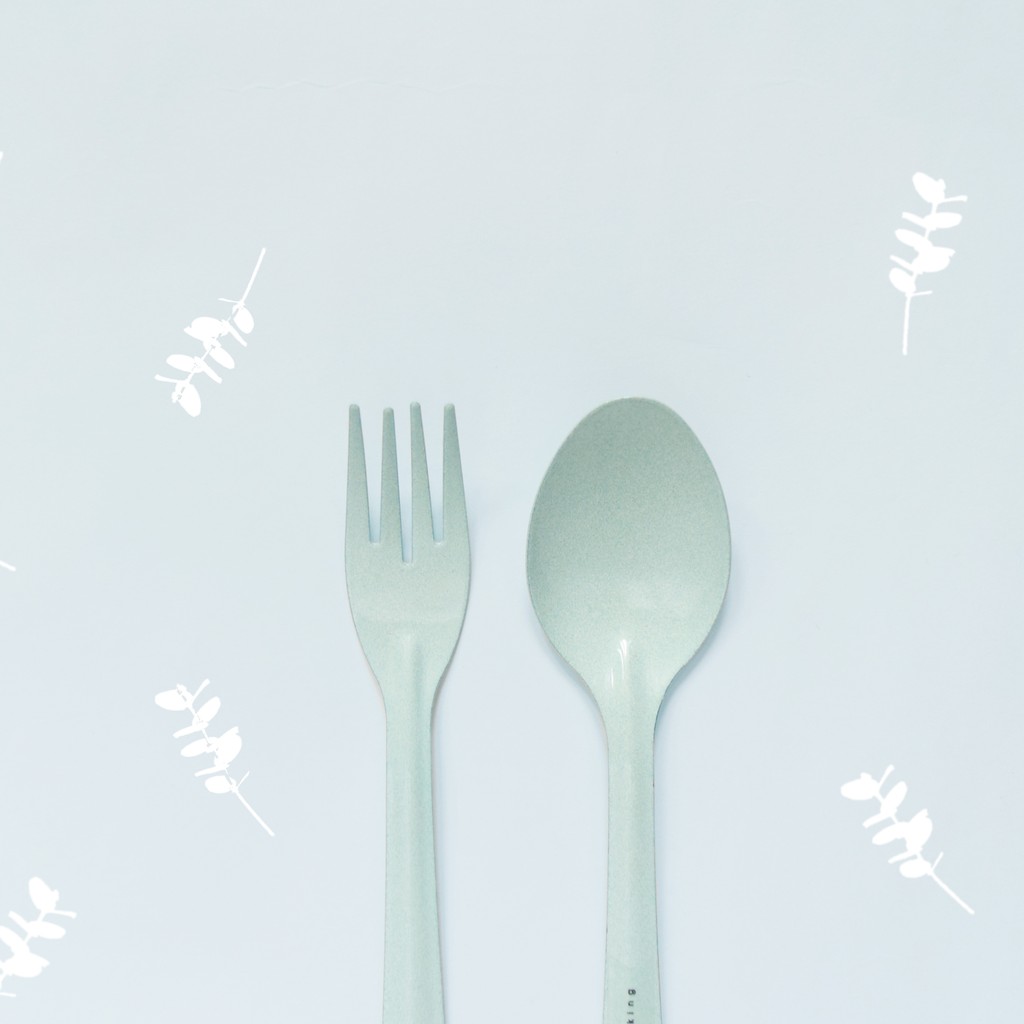 【泰國設計師正品–琺瑯湯匙叉子組-薄荷綠】泰國製造 不鏽鋼餐具 馬卡龍色環保餐具《GoodGo禮物誌》