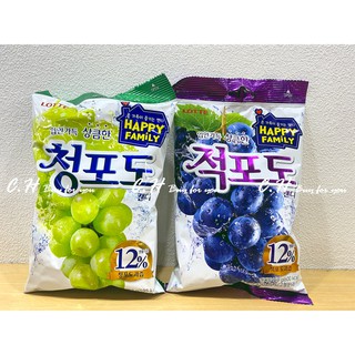 現貨附發票！韓國樂天LOTTE 青葡萄糖果 / 紫葡萄糖果 含有12%原汁 增量版 樂天超市 必買 葡萄糖 硬糖 #1