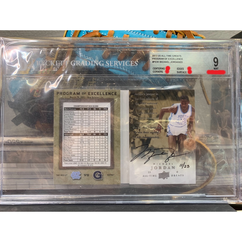 Michael Jordan 2013 UD Auto /23 BGS 9/10 簽名鑑定書卡 飛人喬丹 芝加哥公牛