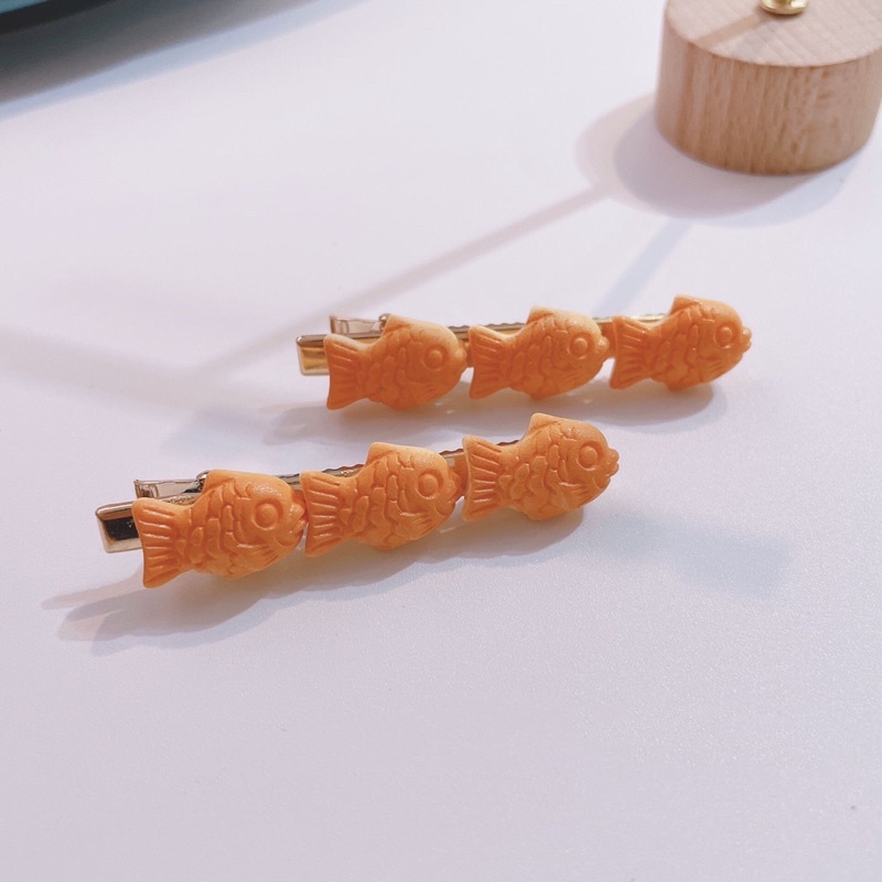 可愛食物髮夾 漢堡髮夾 鯛魚燒髮夾 仿真食物髮夾 Goodday好飾