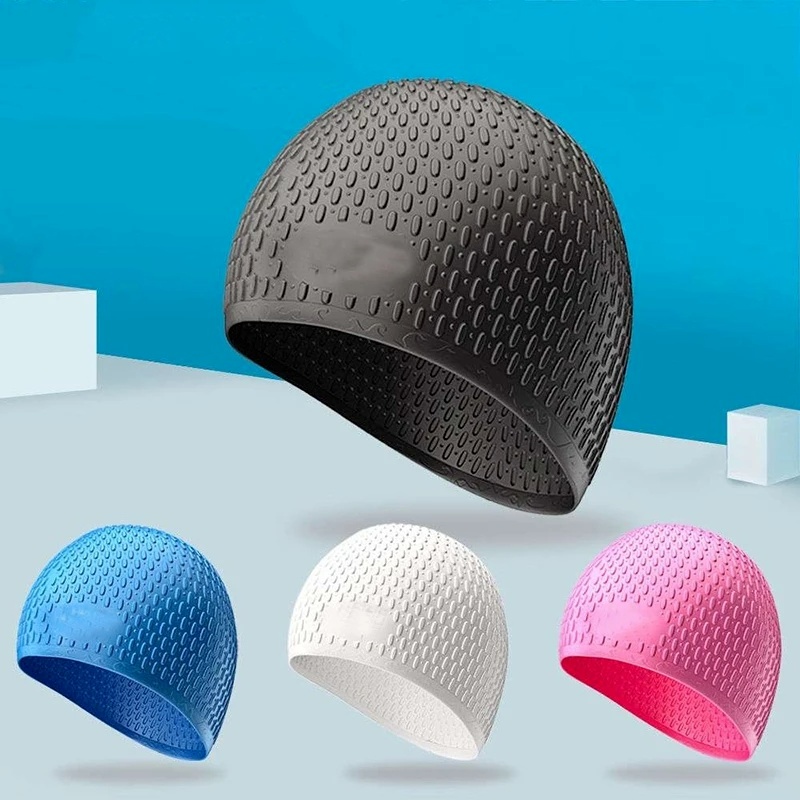 男士女士矽橡膠游泳帽 / 3D 人體工程學設計成人耳袋, 適合成人 / 防水泳帽游泳