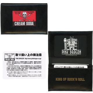 日本 PINK DRAGON - CREAM SODA 皮革 名片夾 卡夾 - BLACK