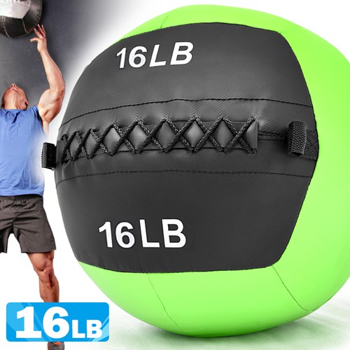 負重力16LB磅軟式藥球7.2KG舉重量訓練球wall ball壁球牆球沙球沙袋沙包C109-2316非彈力量健身球