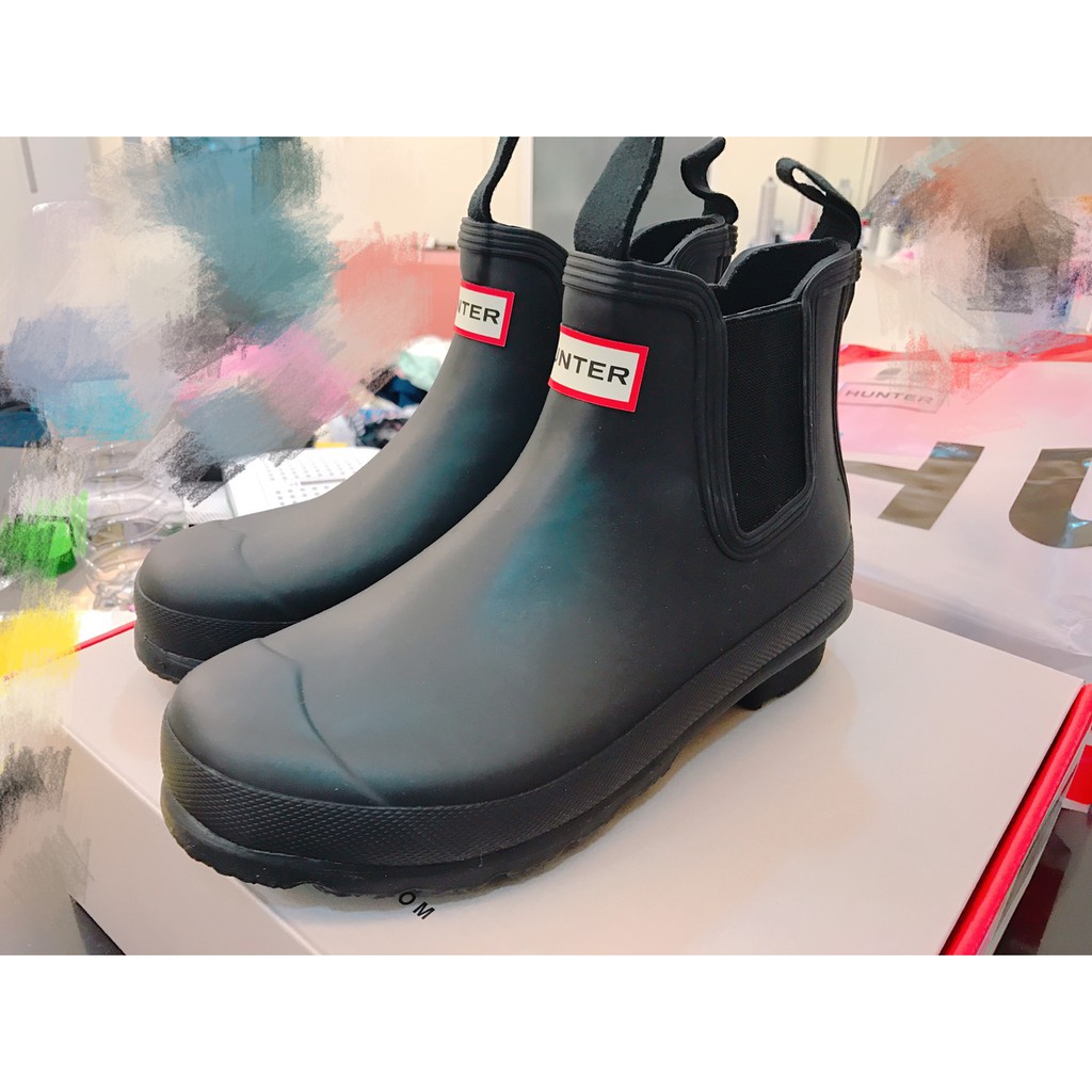 全新正品-HUNTER - Original Chelsea 黑色短靴(雨靴)