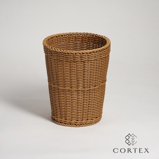 CORTEX 編織籃 仿藤籃 圓筒型W31 卡其色