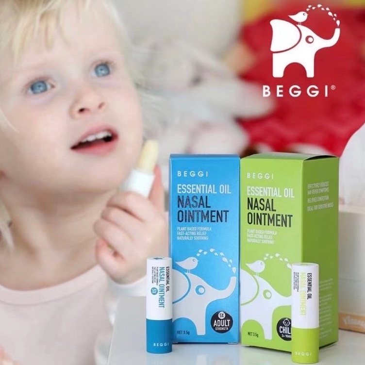 紐西蘭 BEGGI 鼻精油棒 鼻精靈 鼻精油 外塗式 3.5g兒童與成人版