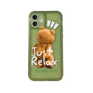 Benefit搞怪泰迪棕熊適用蘋果13promax手機殼iphone12mini保護套xsmax可愛xr放鬆8plus