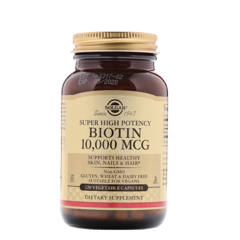 Solgar biotin 特優效生物素 維生素H 10000mcg120顆素食膠囊預購