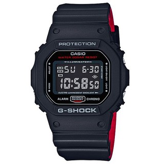 【CASIO】G-SHOCK 絕對強悍黑與紅系列科技液晶錶(DW-5600HR-1)正版宏崑公司貨