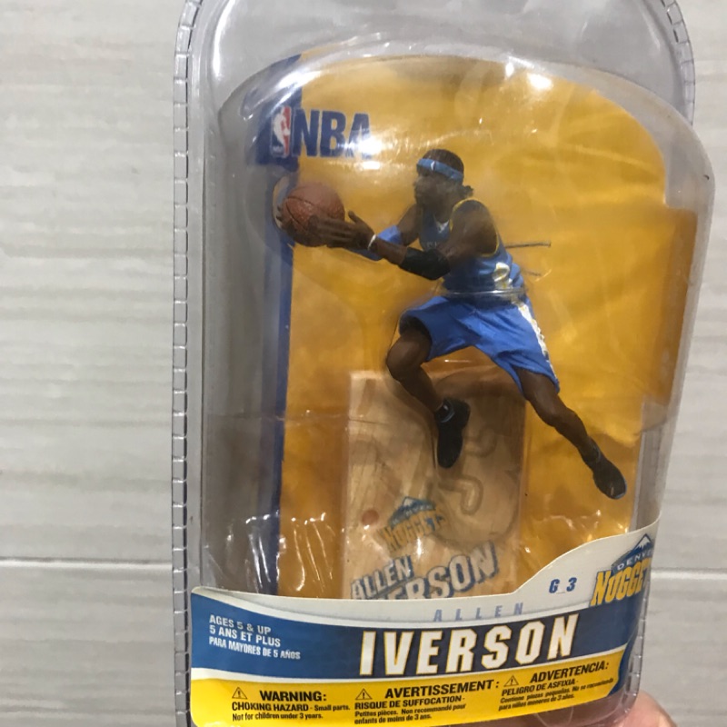 麥法蘭 NBA 稀有圓盒三吋 丹佛金塊隊 Allen Iverson