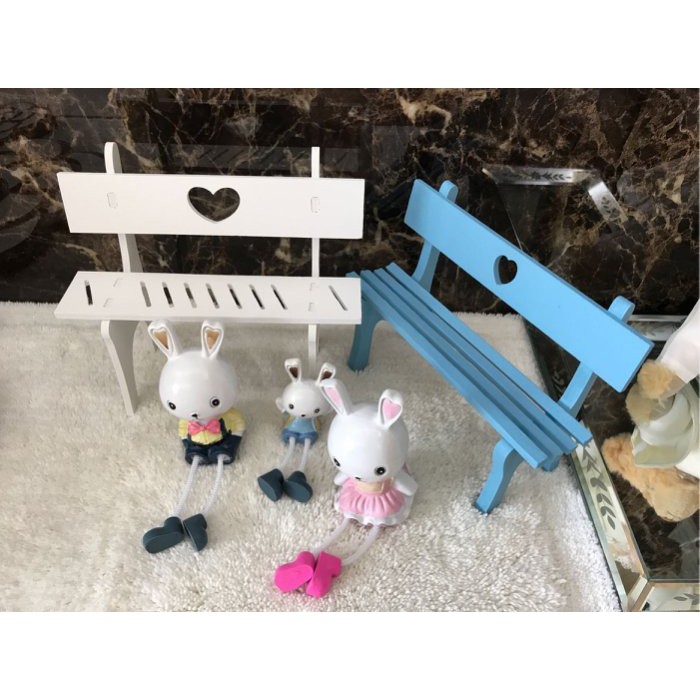 【∮魔法時光∮】兩款擺飾娃娃公園椅 椅子 空間佈置規劃 打造民宿小物 白色款+水湖藍一起販售